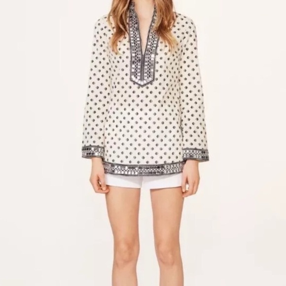 Tory Burch kingfish sequin trim tunic 6 - Picture 1 of 15